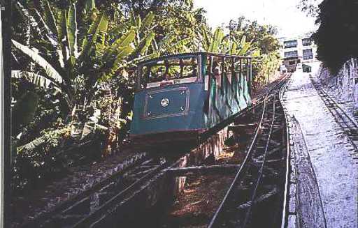 Santos SP, Standseilbahn Monte Serrat, Ausweiche.