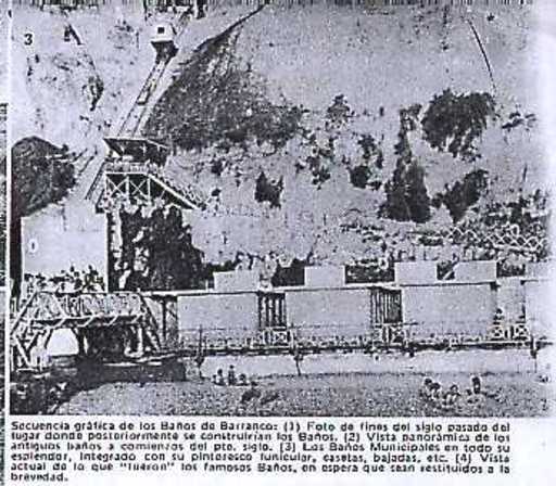 Barranco/Lima, funicular, old view.