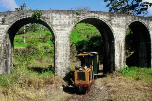 Circular viaduct. Locomotive Diema DL 20, downhill.