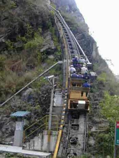 Uphill, departure at power station.